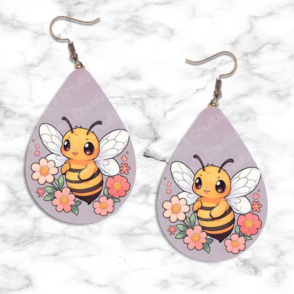 Cute Honeybee Teardrop Earring Collection - 07 / Standard - jewelry
