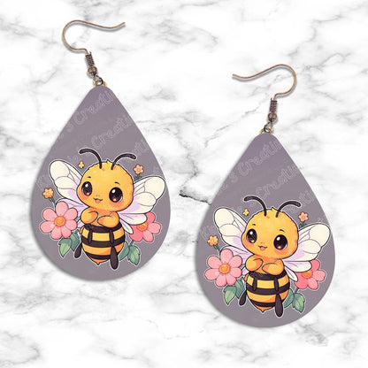 Cute Honeybee Teardrop Earring Collection - 08 / Standard - jewelry