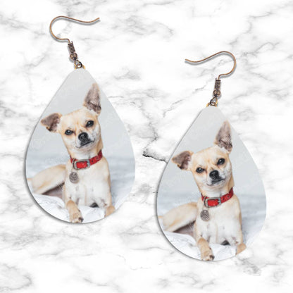 Chihuahua Teardrop Earrings - jewelry