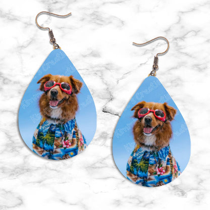 Cool Dog in Shades Teardrop Earring Collection - Kimmie's Creations L.L.C.