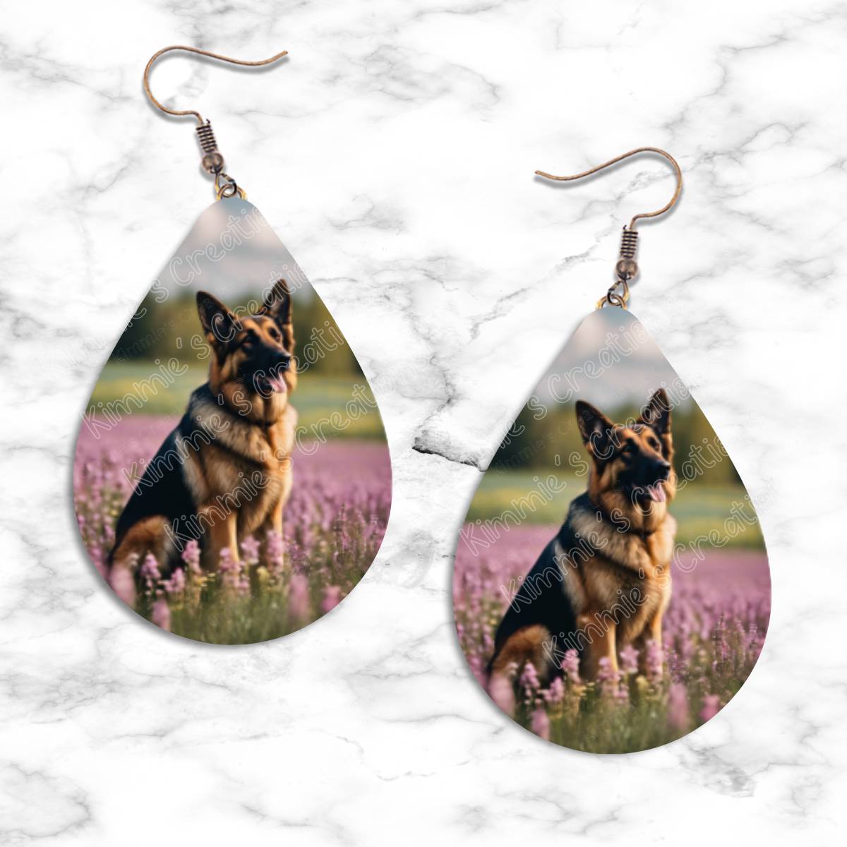 German Shepard Teardrop Earrings - jewelry