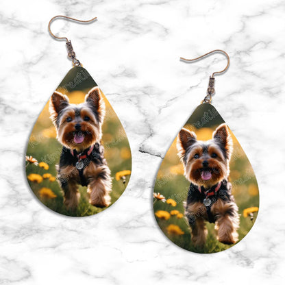 Yorkie Teardrop Earrings - jewelry