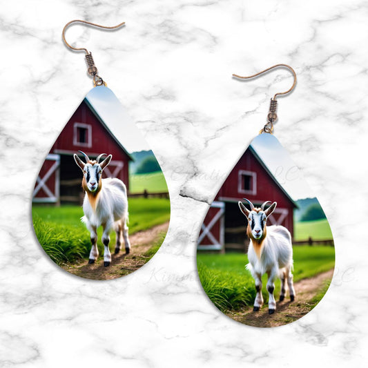 Nigerian Dwarf Goat Teardrop Earrings