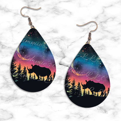 Rhino Northern Lights Teardrop Earrings