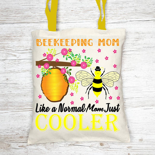 Beekeeping Mom Tote Bag with Cosmetic Bag