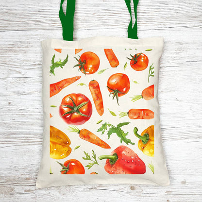 Carrots and Tomatoes Tote Bag with Cosmetic - tote