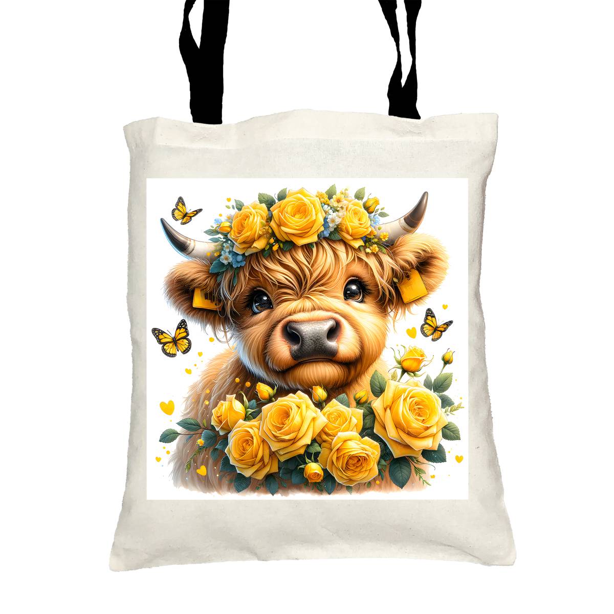 Highland Cow Tote Bag with Cosmetic - tote
