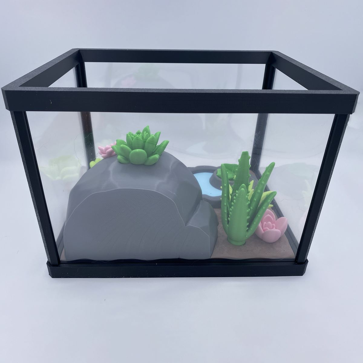 Greek Tortoise Terrarium - 3D Printed Articulated Diorama