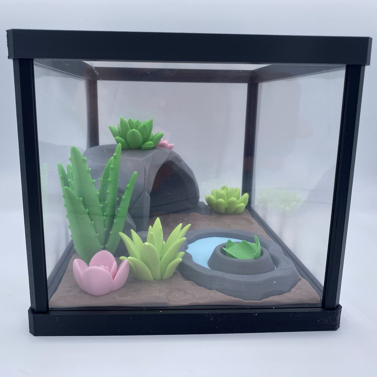 Greek Tortoise Terrarium - 3D Printed Articulated Diorama
