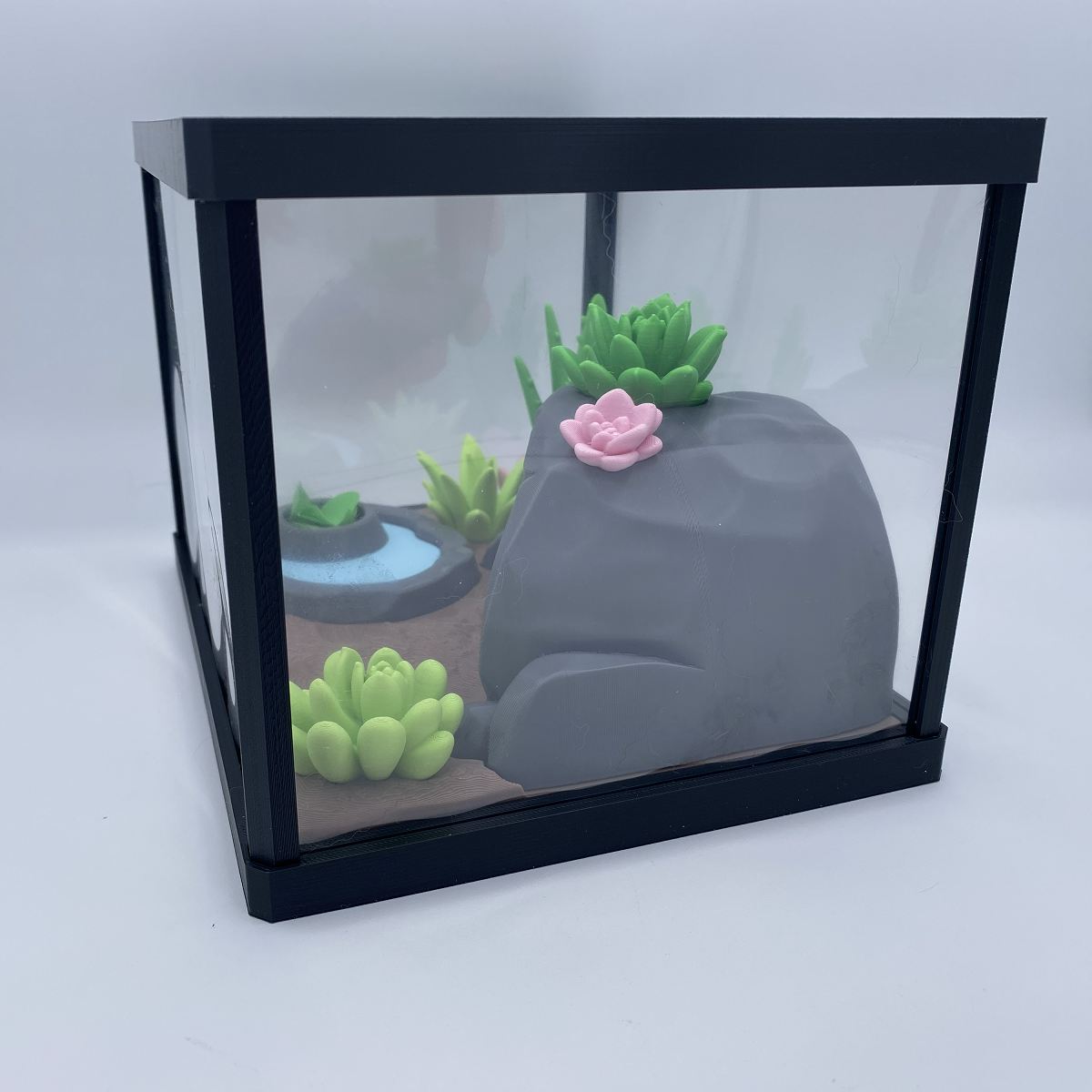 Greek Tortoise Terrarium - 3D Printed Articulated Diorama