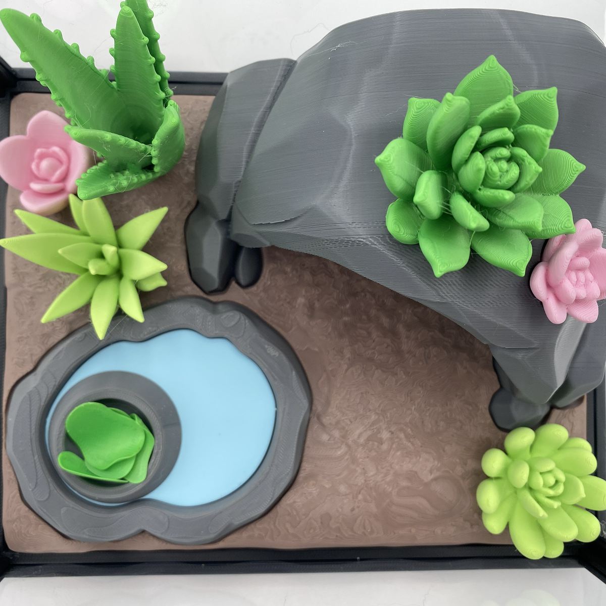Greek Tortoise Terrarium - 3D Printed Articulated Diorama