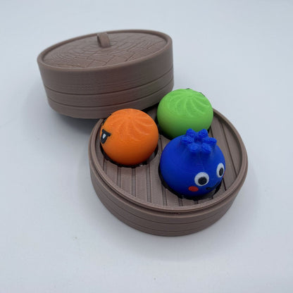 Pan Dumpling Clicker Fidgets - 3D Printed Sensory Toy (1, 3, or 7 Clickers)