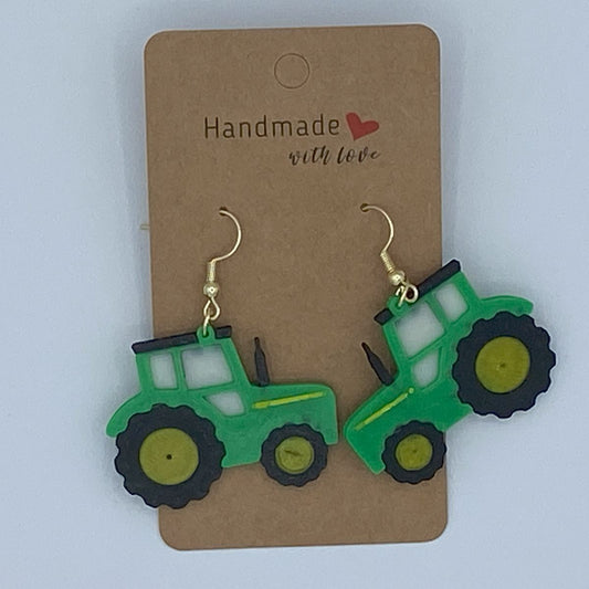 Farm Tractor Earring Set