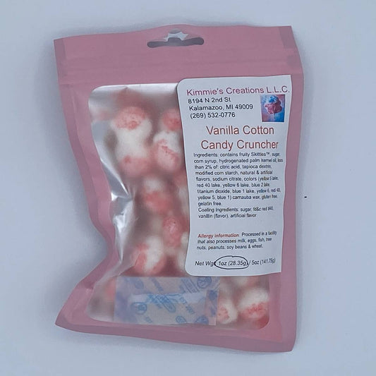 Vanilla Cotton Candy Cruncher - 1 oz - freeze-dried candy