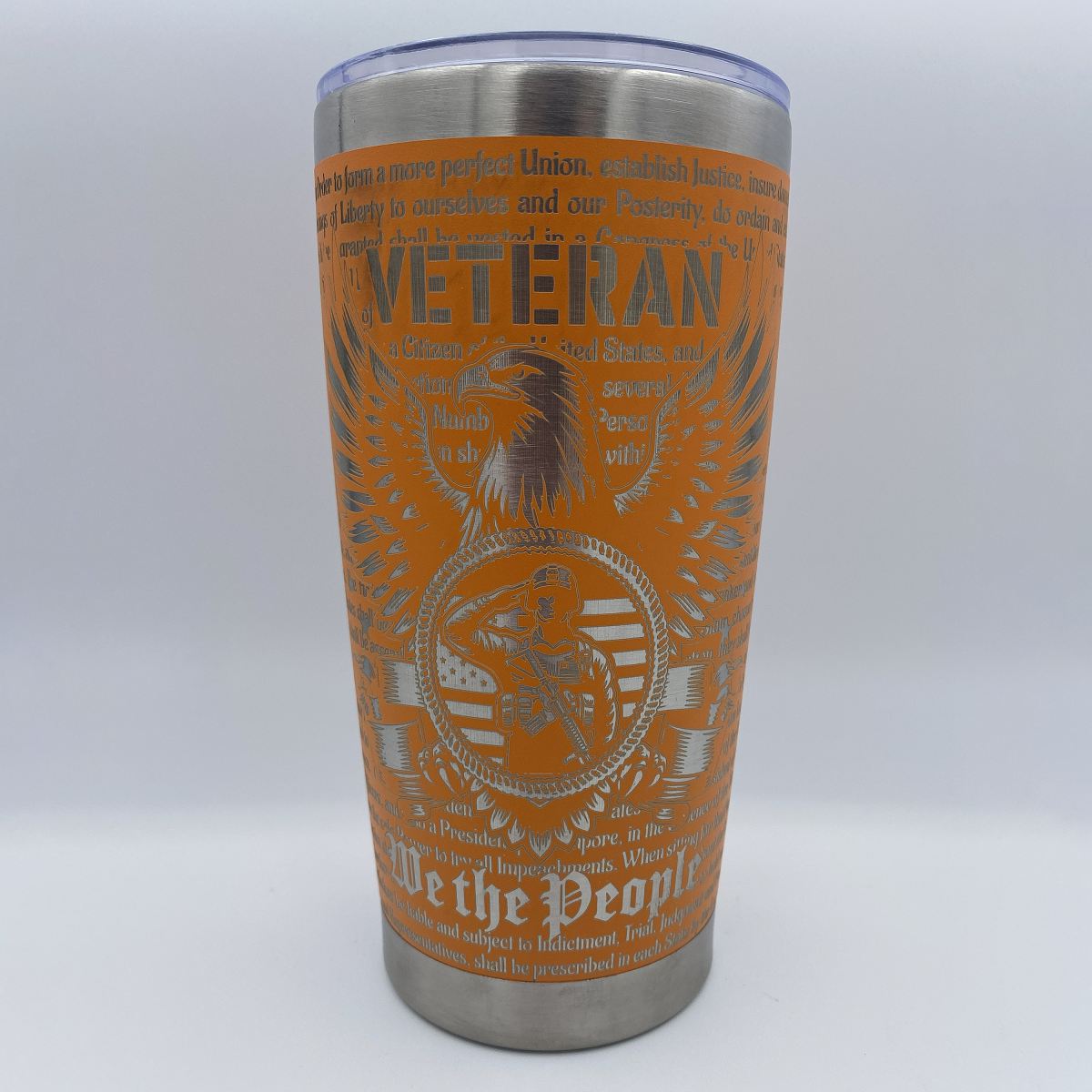 Veterans We The People Engraved Tumbler
