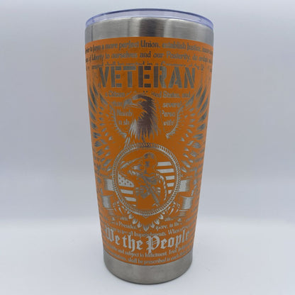 Veterans We The People Engraved Tumbler