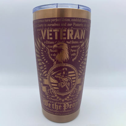 Veterans We The People Engraved Tumbler