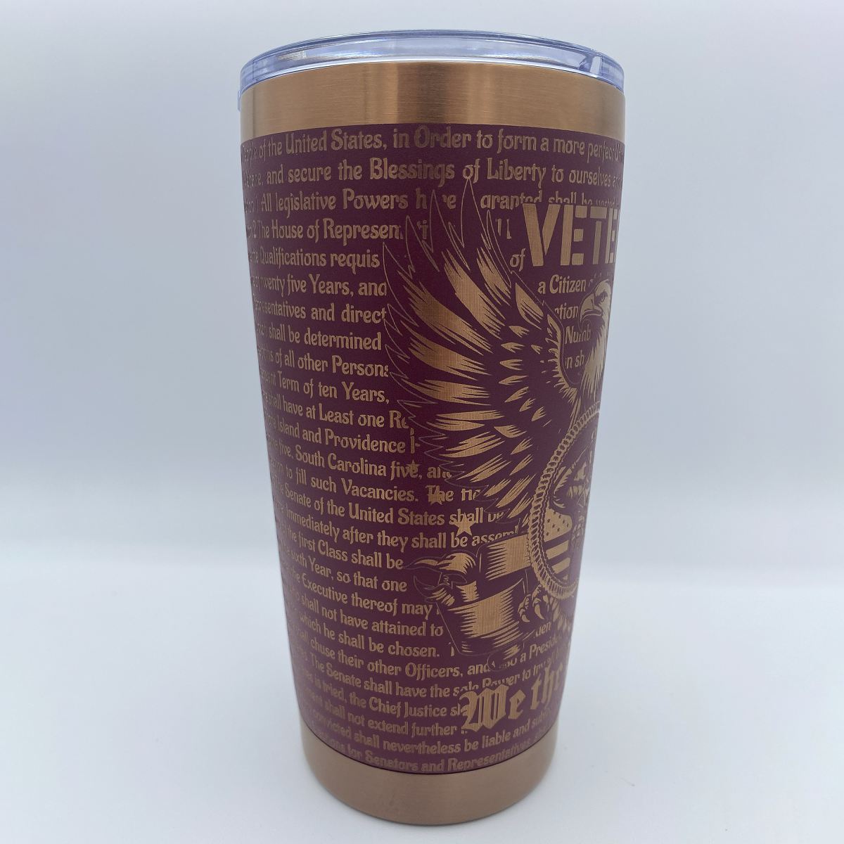 Veterans We The People Engraved Tumbler