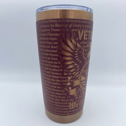 Veterans We The People Engraved Tumbler