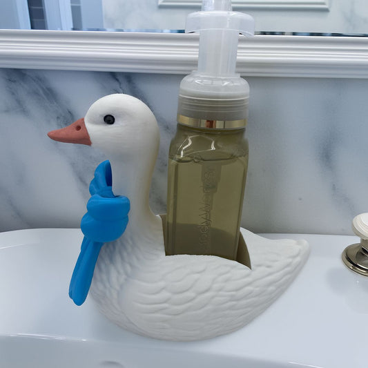Vintage Goose Soap Dispenser Holder - Charming 3D Printed Farmhouse Bathroom Decor