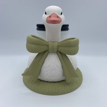Vintage Goose Round Bottle Soap & Candle Holder - Charming Farmhouse 3D Printed Decor