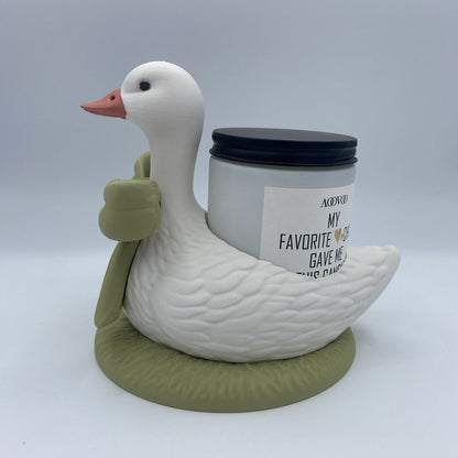 Vintage Goose Round Bottle Soap & Candle Holder - Charming Farmhouse 3D Printed Decor