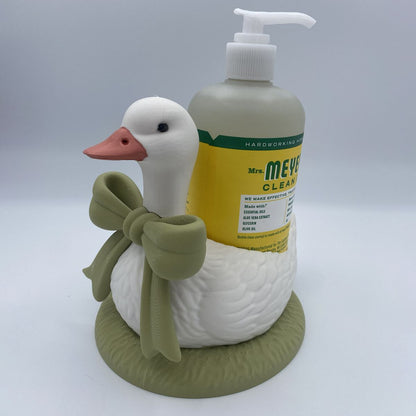 Vintage Goose Round Bottle Soap & Candle Holder - Charming Farmhouse 3D Printed Decor