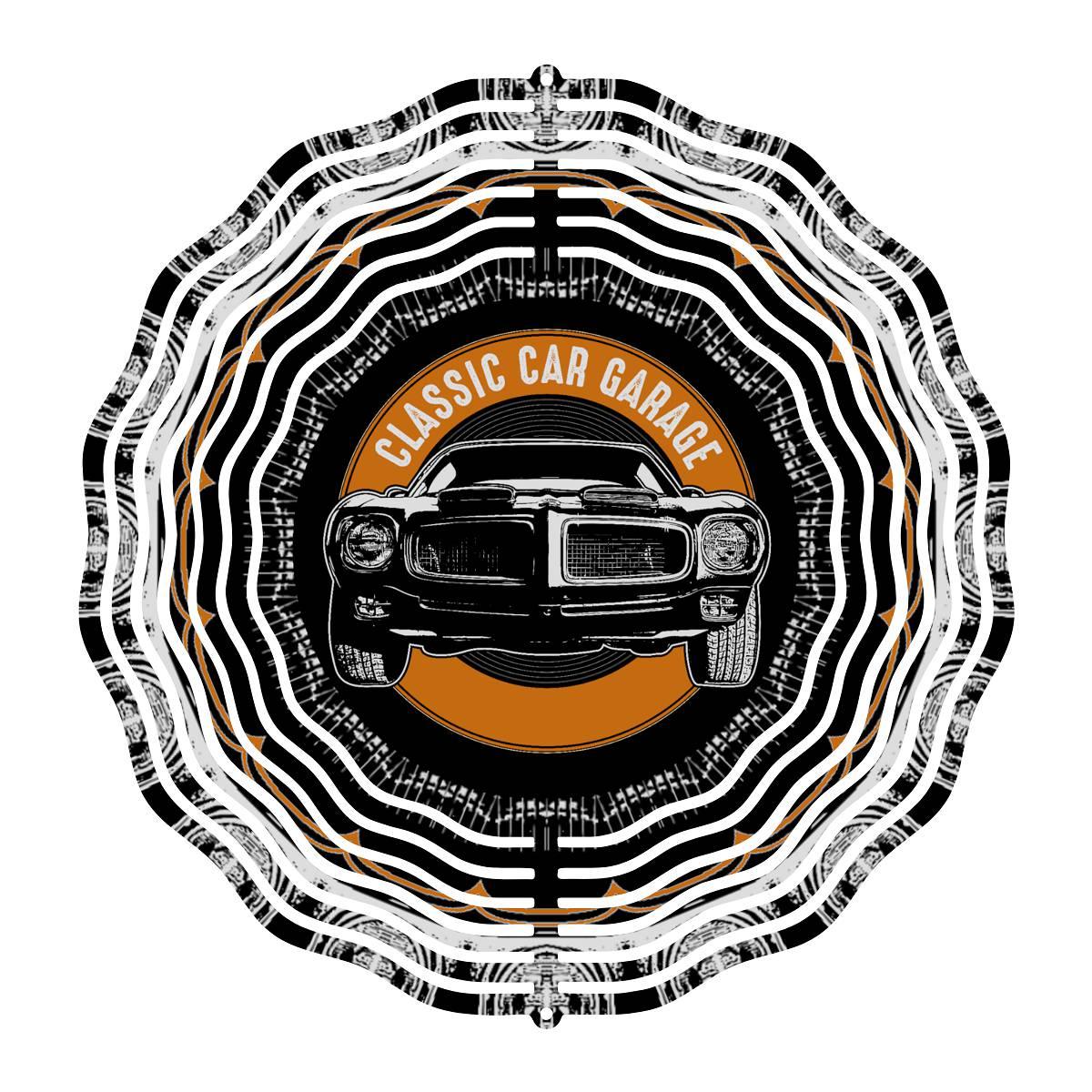 Classic Car Garage Wind Spinner - wind spinner