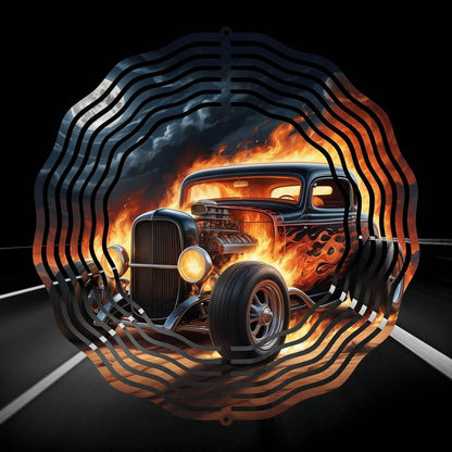 Hot Rod Moon - a Wind Spinner - wind spinner