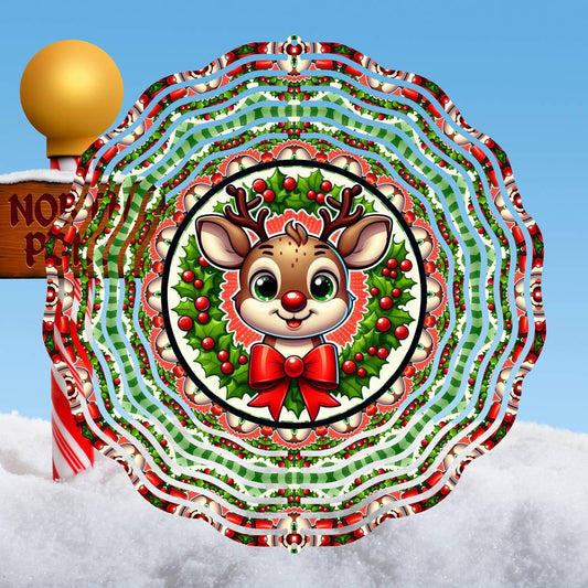 Rudolph the Reindeer wind spinner - Kimmie's Creations L.L.C.