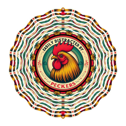 Easily Distracted by Peckers wind spinner - Kimmie's Creations L.L.C.