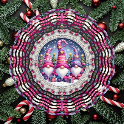 Three Christmas Gnomes wind spinner - Kimmie's Creations L.L.C.