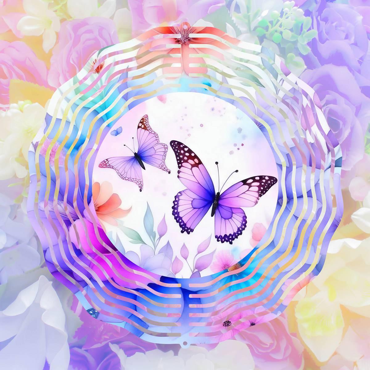 Colorful Pastel Butterflies - a Wind Spinner - Kimmie's Creations L.L.C.