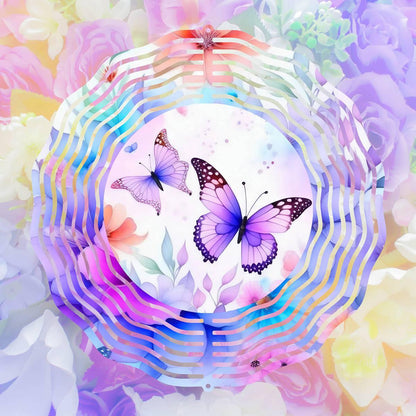 Colorful Pastel Butterflies - a Wind Spinner - Kimmie's Creations L.L.C.