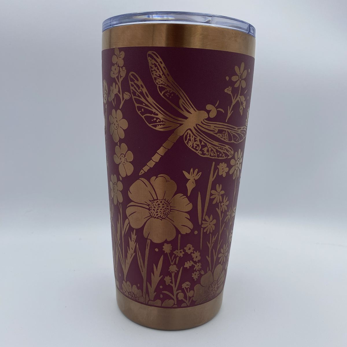 WildflowersandDragonflies1redwithcopperbacking - Kimmie's Creations L.L.C.