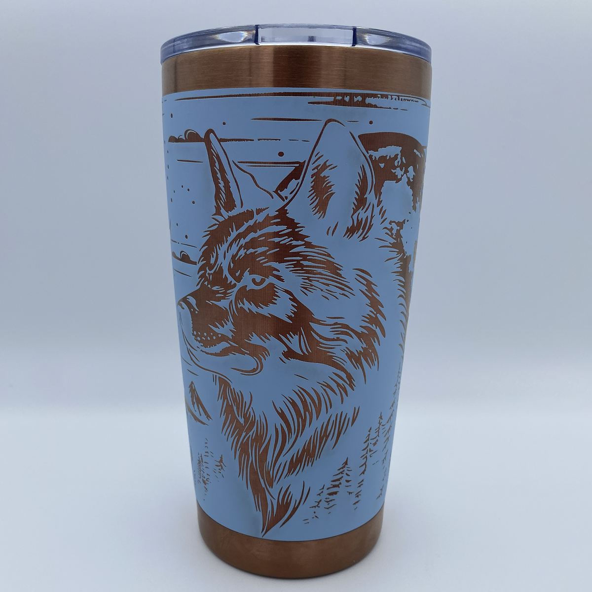 Wolf in the Wild Engraved Tumbler