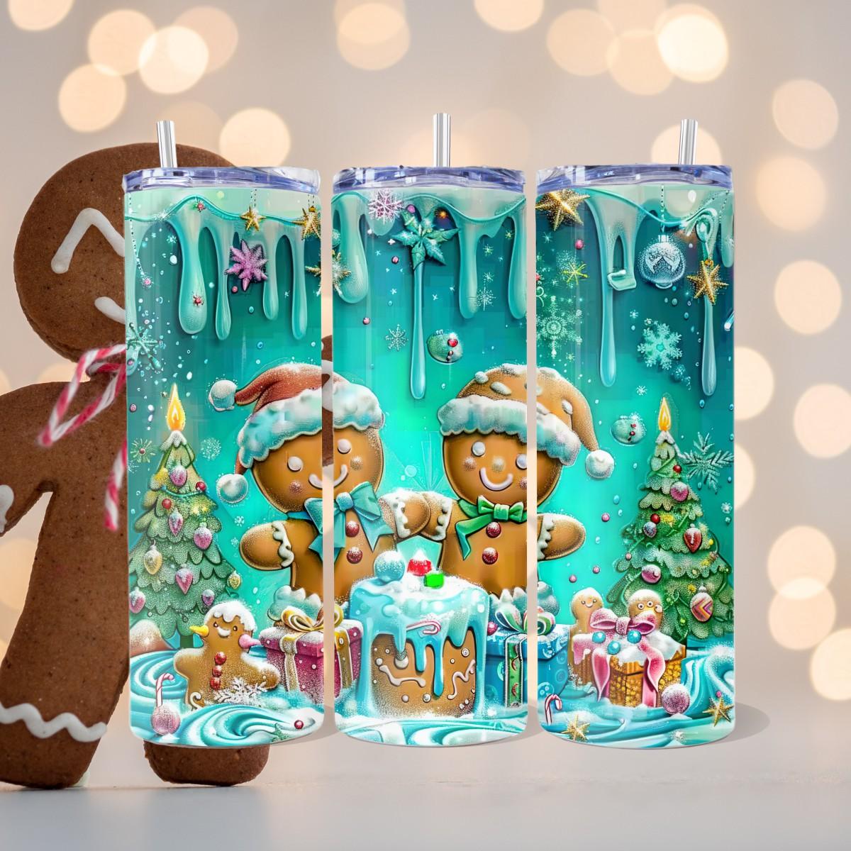 Magical Gingerbread Joy: A Heartwarming Christmas Tale - a Skinny Tumbler - Kimmie's Creations L.L.C.