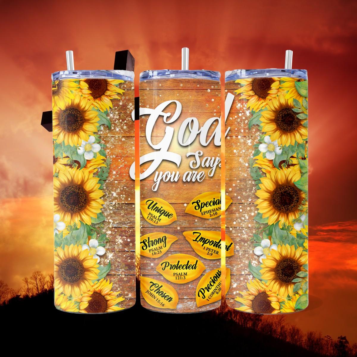 Inspiring Divine Affirmations Embrace Your Soul with 3 design choices - a Skinny Tumbler - Kimmie's Creations L.L.C.