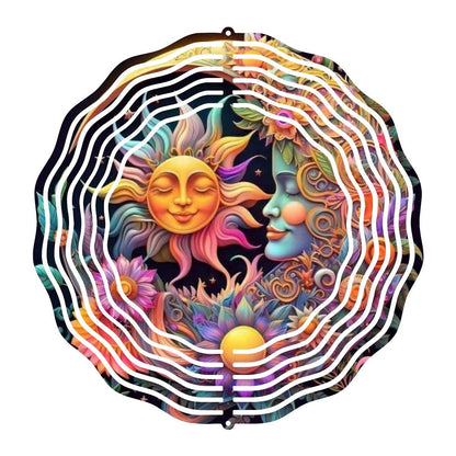 Sun and Moon Wind Spinner - wind spinner