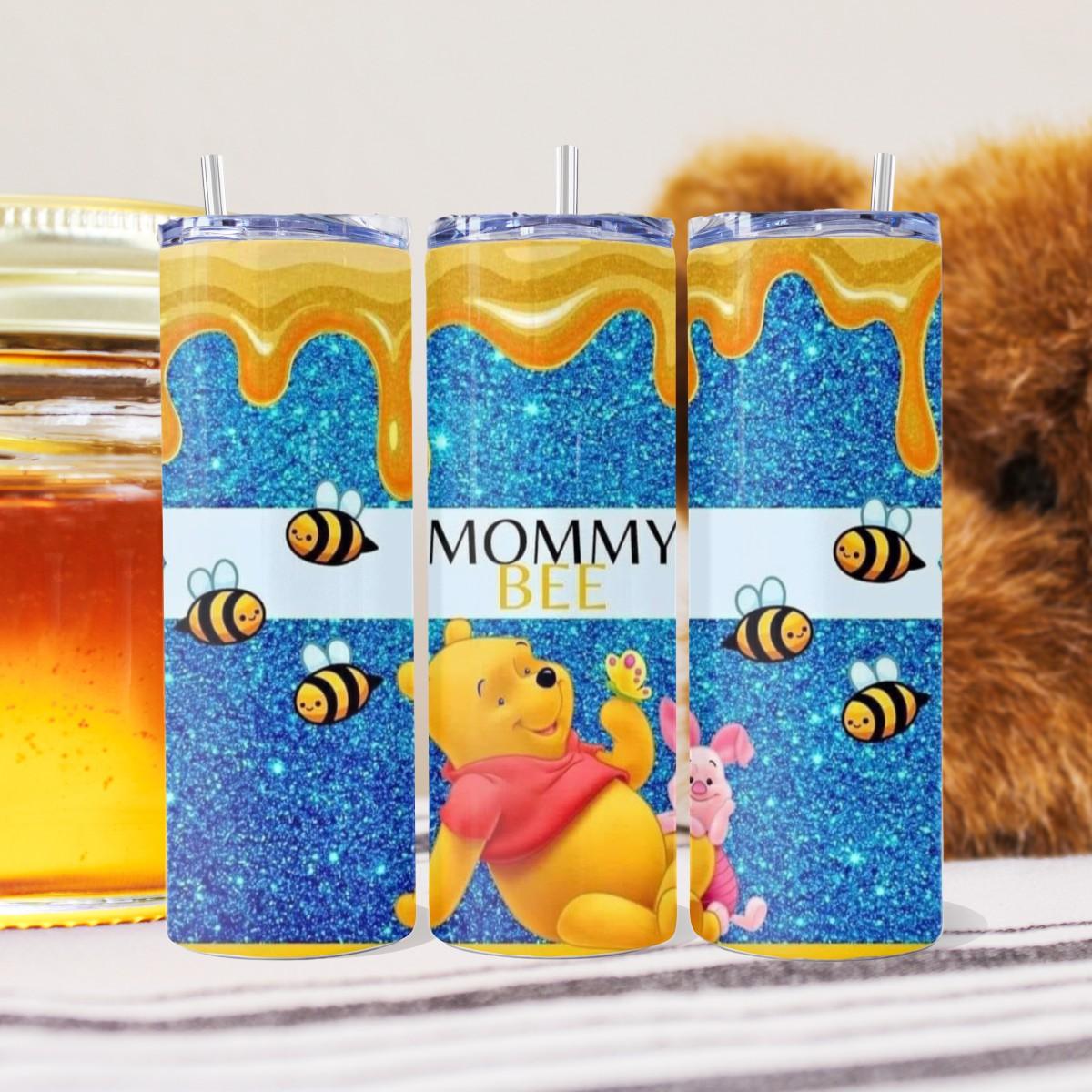 Bee the Trendiest Mommy Bee with Winnie! - a Skinny Tumbler - Kimmie's Creations L.L.C.