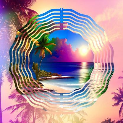 Tropical Beach Escape - a Wind Spinner with 10 design choices - 06 - wind spinner