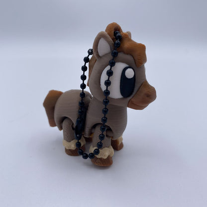 Horse Flexi Toy / Keychain - Articulated 3D Printed Horse