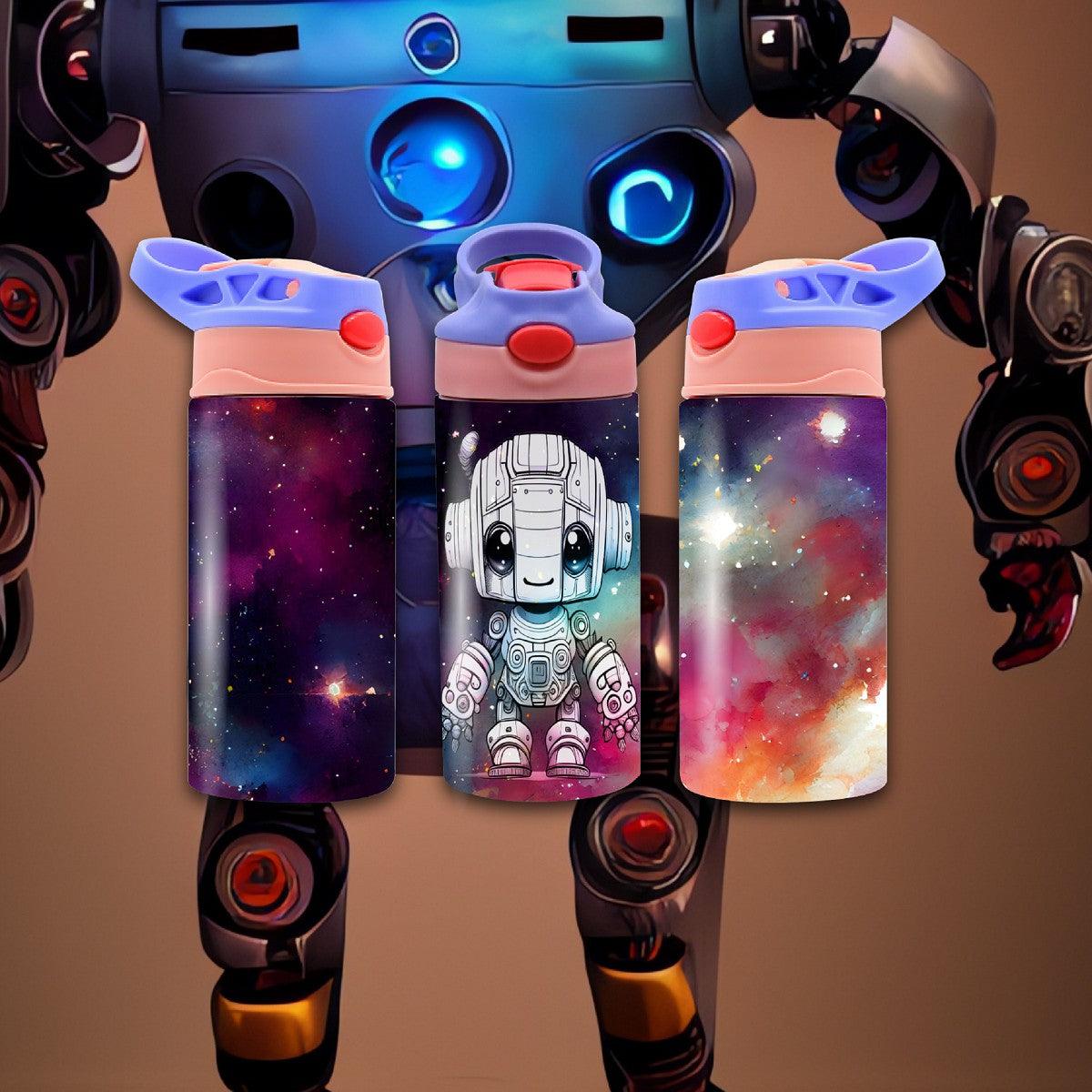 Cute Robot Keeps Kids Hydrated! Choose from 5 different image options - Kimmie's Creations L.L.C.