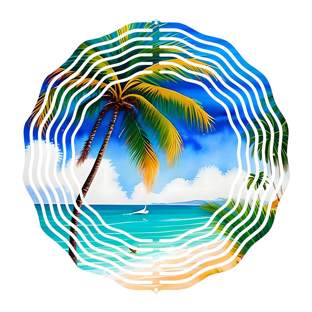 Tropical Beach Escape - a Wind Spinner with 10 design choices - Kimmie's Creations L.L.C.