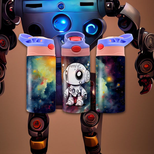 Cute Robot Keeps Kids Hydrated! Choose from 5 different image options - Kimmie's Creations L.L.C.