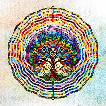 Tree of Life with 4 design choices - a Wind Spinner - 04 - wind spinner