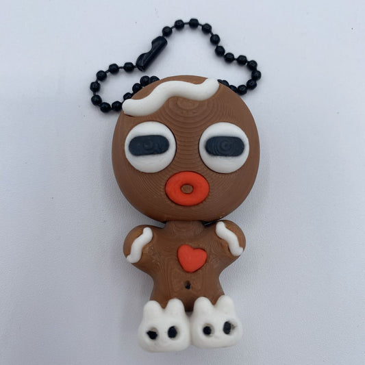 Gingerbread Man flexi Keychain 3d print