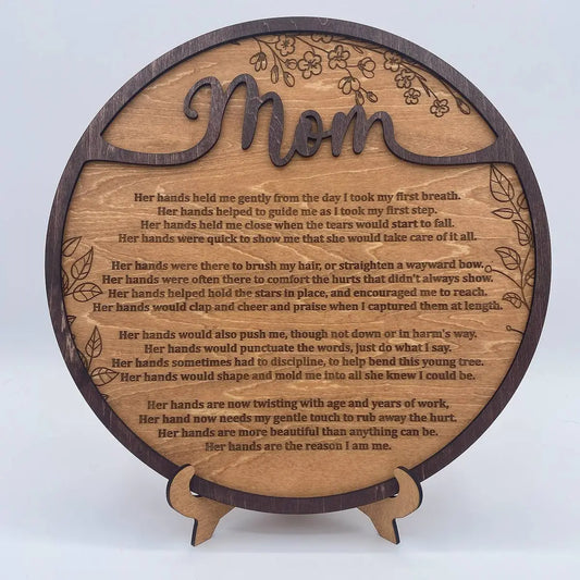 ’Her Hands’ Poem a Decorative Plaque for Mom - decor
