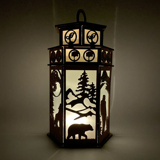 Mountain Animals Tower Cupola flameless candle Lantern