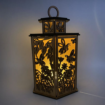 Bees & Blossom Cupola design flameless candle Lantern